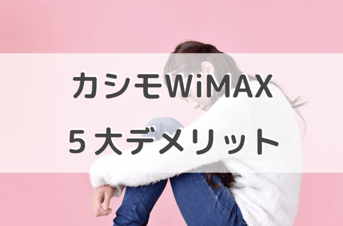 カシモWiMAXの5大デメリットまとめ！一番安いWiMAXプロバイダーもご紹介！